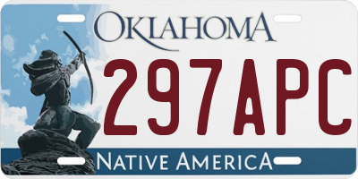 OK license plate 297APC