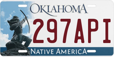 OK license plate 297API