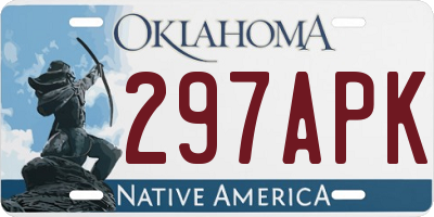 OK license plate 297APK