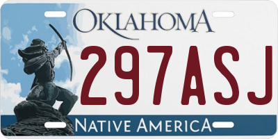 OK license plate 297ASJ