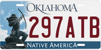 OK license plate 297ATB