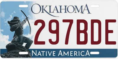 OK license plate 297BDE