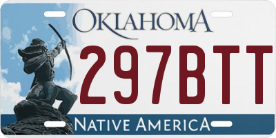 OK license plate 297BTT
