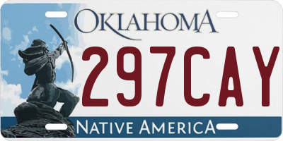 OK license plate 297CAY