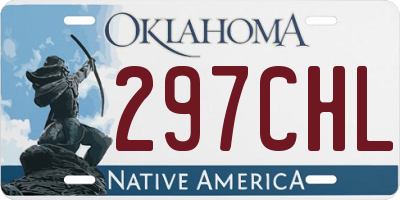OK license plate 297CHL