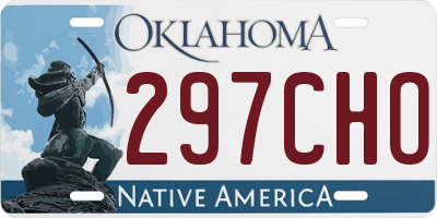 OK license plate 297CHO