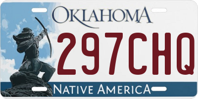 OK license plate 297CHQ