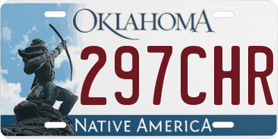 OK license plate 297CHR