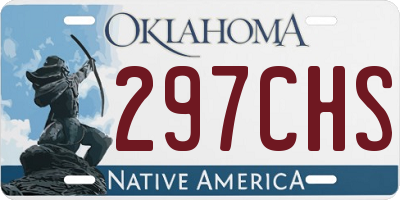 OK license plate 297CHS