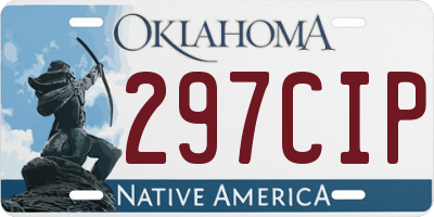 OK license plate 297CIP