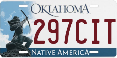 OK license plate 297CIT
