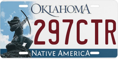 OK license plate 297CTR