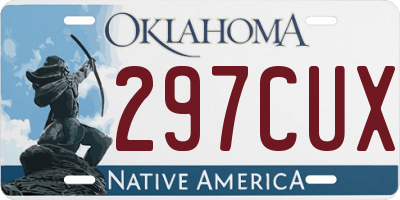 OK license plate 297CUX