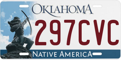 OK license plate 297CVC