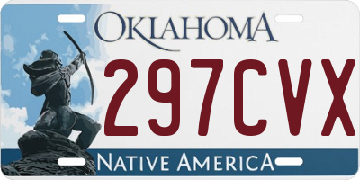 OK license plate 297CVX