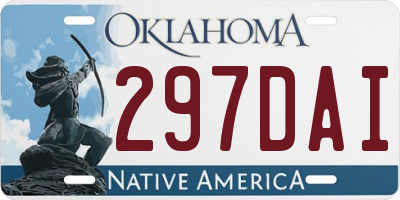 OK license plate 297DAI
