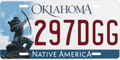 OK license plate 297DGG