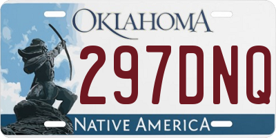 OK license plate 297DNQ