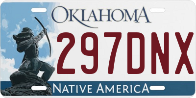 OK license plate 297DNX