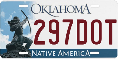 OK license plate 297DOT