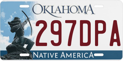 OK license plate 297DPA