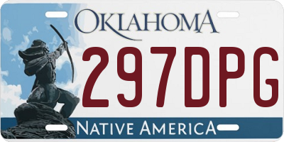 OK license plate 297DPG