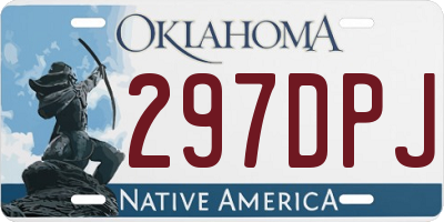 OK license plate 297DPJ