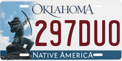 OK license plate 297DUO