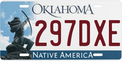 OK license plate 297DXE