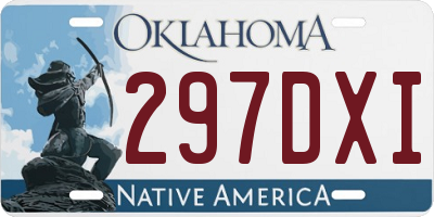 OK license plate 297DXI