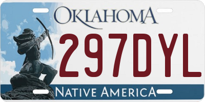 OK license plate 297DYL