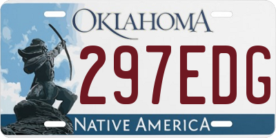 OK license plate 297EDG