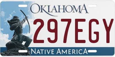 OK license plate 297EGY
