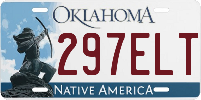 OK license plate 297ELT