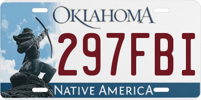 OK license plate 297FBI