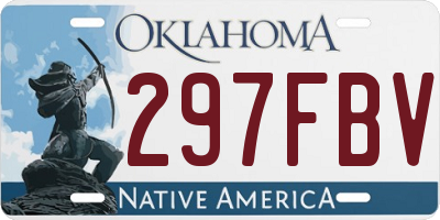 OK license plate 297FBV