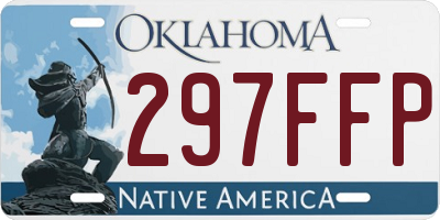 OK license plate 297FFP