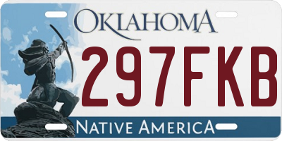 OK license plate 297FKB