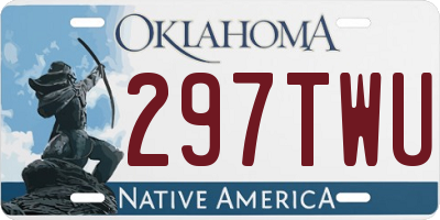 OK license plate 297TWU