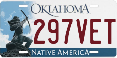OK license plate 297VET