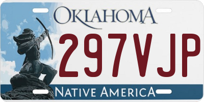 OK license plate 297VJP