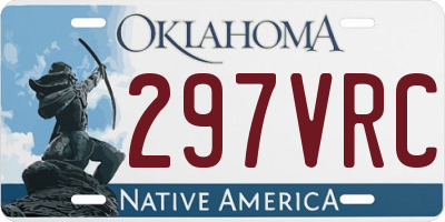 OK license plate 297VRC