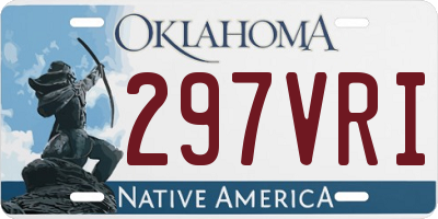 OK license plate 297VRI