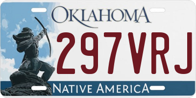 OK license plate 297VRJ