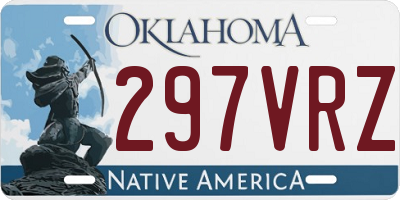 OK license plate 297VRZ