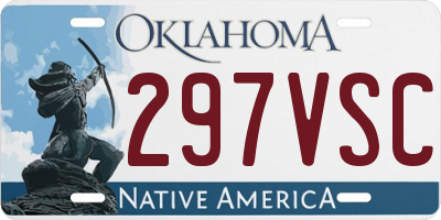 OK license plate 297VSC