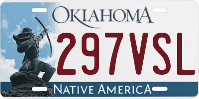 OK license plate 297VSL