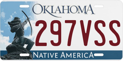 OK license plate 297VSS