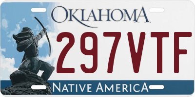 OK license plate 297VTF