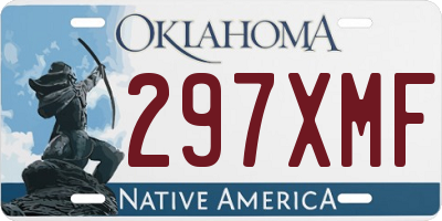OK license plate 297XMF